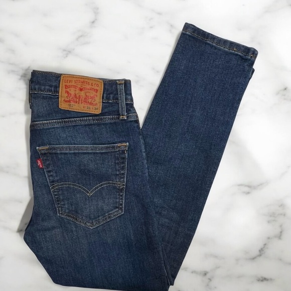 Levi's Other - Levis 512 Jeans Mens 31x30 Blue Slim Taper Stretch Dark Wash Denim (32x28actual)